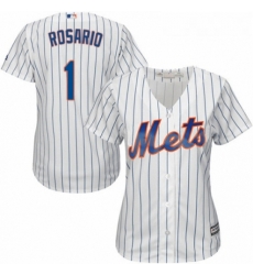 Womens Majestic New York Mets 1 Amed Rosario Authentic White Home Cool Base MLB Jersey Womens Majestic New York Mets 1 Amed Rosario Authentic White Home Cool Base MLB Jersey