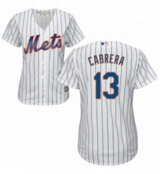 Womens Majestic New York Mets 13 Asdrubal Cabrera Authentic White Home Cool Base MLB Jersey Womens Majestic New York Mets 13 Asdrubal Cabrera Authentic White Home Cool Base MLB Jersey
