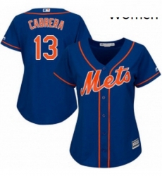 Womens Majestic New York Mets 13 Asdrubal Cabrera Replica Royal Blue Alternate Home Cool Base MLB Jersey Womens Majestic New York Mets 13 Asdrubal Cabrera Replica Royal Blue Alternate Home Cool Base MLB Jersey