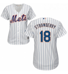 Womens Majestic New York Mets 18 Darryl Strawberry Replica White Home Cool Base MLB Jersey Womens Majestic New York Mets 18 Darryl Strawberry Replica White Home Cool Base MLB Jersey