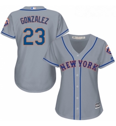 Womens Majestic New York Mets 23 Adrian Gonzalez Replica Grey Road Cool Base MLB Jersey Womens Majestic New York Mets 23 Adrian Gonzalez Replica Grey Road Cool Base MLB Jersey