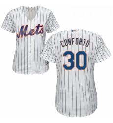 Womens Majestic New York Mets 30 Michael Conforto Authentic White Home Cool Base MLB Jersey Womens Majestic New York Mets 30 Michael Conforto Authentic White Home Cool Base MLB Jersey