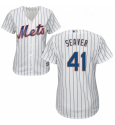 Womens Majestic New York Mets 41 Tom Seaver Replica White Home Cool Base MLB Jersey Womens Majestic New York Mets 41 Tom Seaver Replica White Home Cool Base MLB Jersey