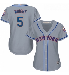 Womens Majestic New York Mets 5 David Wright Replica Grey Road Cool Base MLB Jersey Womens Majestic New York Mets 5 David Wright Replica Grey Road Cool Base MLB Jersey