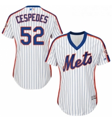 Womens Majestic New York Mets 52 Yoenis Cespedes Authentic White Alternate Cool Base MLB Jersey Womens Majestic New York Mets 52 Yoenis Cespedes Authentic White Alternate Cool Base MLB Jersey