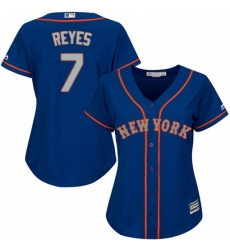 Womens Majestic New York Mets 7 Jose Reyes Replica Royal Blue Alternate Road Cool Base MLB Jersey Womens Majestic New York Mets 7 Jose Reyes Replica Royal Blue Alternate Road Cool Base MLB Jersey