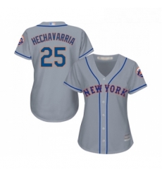 Womens New York Mets 25 Adeiny Hechavarria Authentic Grey Road Cool Base Baseball Jersey Womens New York Mets 25 Adeiny Hechavarria Authentic Grey Road Cool Base Baseball Jersey