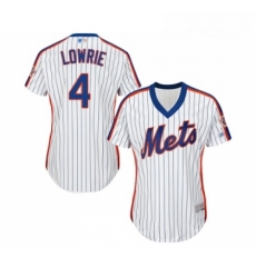 Womens New York Mets 4 Jed Lowrie Authentic White Alternate Cool Base Baseball Jersey Womens New York Mets 4 Jed Lowrie Authentic White Alternate Cool Base Baseball Jersey