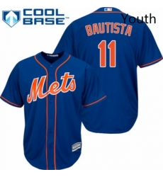 Youth Majestic New York Mets 11 Jose Bautista Authentic Royal Blue Alternate Home Cool Base MLB Jersey Youth Majestic New York Mets 11 Jose Bautista Authentic Royal Blue Alternate Home Cool Base MLB Jersey