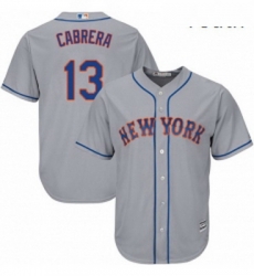 Youth Majestic New York Mets 13 Asdrubal Cabrera Replica Grey Road Cool Base MLB Jersey Youth Majestic New York Mets 13 Asdrubal Cabrera Replica Grey Road Cool Base MLB Jersey