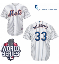 Youth Majestic New York Mets 33 Matt Harvey Replica White Home Cool Base 2015 World Series MLB Jersey Youth Majestic New York Mets 33 Matt Harvey Replica White Home Cool Base 2015 World Series MLB Jersey