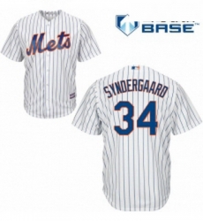 Youth Majestic New York Mets 34 Noah Syndergaard Replica White Home Cool Base MLB Jersey Youth Majestic New York Mets 34 Noah Syndergaard Replica White Home Cool Base MLB Jersey