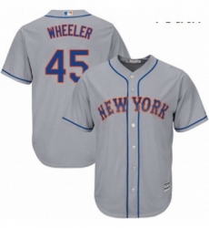 Youth Majestic New York Mets 45 Zack Wheeler Replica Grey Road Cool Base MLB Jersey Youth Majestic New York Mets 45 Zack Wheeler Replica Grey Road Cool Base MLB Jersey