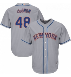 Youth Majestic New York Mets 48 Jacob deGrom Replica Grey Road Cool Base MLB Jersey Youth Majestic New York Mets 48 Jacob deGrom Replica Grey Road Cool Base MLB Jersey