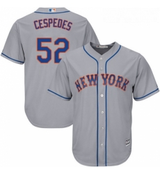 Youth Majestic New York Mets 52 Yoenis Cespedes Replica Grey Road Cool Base MLB Jersey Youth Majestic New York Mets 52 Yoenis Cespedes Replica Grey Road Cool Base MLB Jersey