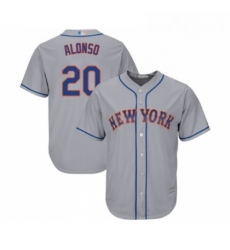 Youth New York Mets 20 Pete Alonso Authentic Grey Road Cool Base Baseball Jersey Youth New York Mets 20 Pete Alonso Authentic Grey Road Cool Base Baseball Jersey