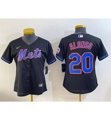 Youth New York Mets 20 Pete Alonso Black Cool Base Stitched Baseball Jersey Youth New York Mets 20 Pete Alonso Black Cool Base Stitched Baseball Jersey