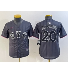 Youth New York Mets 20 Pete Alonso Graphite 2024 City Connect Limited Stitched Baseball Jersey 15 Youth New York Mets 20 Pete Alonso Graphite 2024 City Connect Limited Stitched Baseball Jersey 15