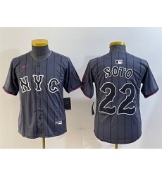 Youth New York Mets 22 Juan Soto Graphite 2024 City Connect Limited Stitched Baseball Jersey Youth New York Mets 22 Juan Soto Graphite 2024 City Connect Limited Stitched Baseball Jersey