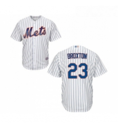 Youth New York Mets 23 Keon Broxton Authentic White Home Cool Base Baseball Jersey Youth New York Mets 23 Keon Broxton Authentic White Home Cool Base Baseball Jersey