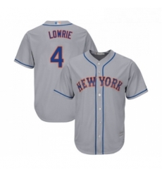 Youth New York Mets 4 Jed Lowrie Authentic Grey Road Cool Base Baseball Jersey Youth New York Mets 4 Jed Lowrie Authentic Grey Road Cool Base Baseball Jersey