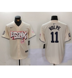 Men New York Yankees 11 Anthony Volpe Cream The Bronx Graffiti V2 Vapor Limited Stitched Baseball Jersey 1 Men New York Yankees 11 Anthony Volpe Cream The Bronx Graffiti V2 Vapor Limited Stitched Baseball Jersey 1