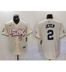 Men New York Yankees 2 Derek Jeter Cream The Bronx Graffiti V2 Vapor Limited Stitched Baseball Jersey 1 Men New York Yankees 2 Derek Jeter Cream The Bronx Graffiti V2 Vapor Limited Stitched Baseball Jersey 1