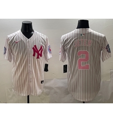 Men New York Yankees 2 Derek Jeter Pink With Patch Limited Stitched Baseball Jersey Men New York Yankees 2 Derek Jeter Pink With Patch Limited Stitched Baseball Jersey