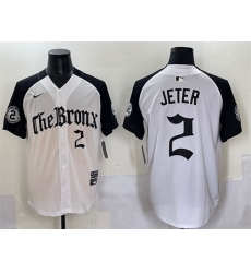 Men New York Yankees 2 Derek Jeter White Black 27Gothic Legacy Edition 27 Vapor Premier Limited Stitched Baseball Jersey Men New York Yankees 2 Derek Jeter White Black 27Gothic Legacy Edition 27 Vapor Premier Limited Stitched Baseball Jersey