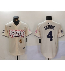 Men New York Yankees 4 Lou Gehrig The Bronx Graffiti V2 Vapor Limited Stitched Baseball Jersey Men New York Yankees 4 Lou Gehrig The Bronx Graffiti V2 Vapor Limited Stitched Baseball Jersey