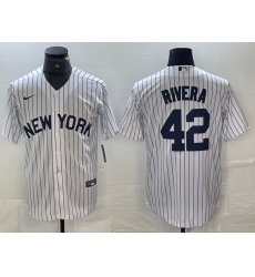 Men New York Yankees 42 Mariano Rivera White Cool Base Stitched Baseball Jersey Men New York Yankees 42 Mariano Rivera White Cool Base Stitched Baseball Jersey