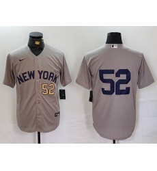 Men New York Yankees 52 CC Sabathia Grey Cool Base Stitched Baseball Jersey 1 Men New York Yankees 52 CC Sabathia Grey Cool Base Stitched Baseball Jersey 1