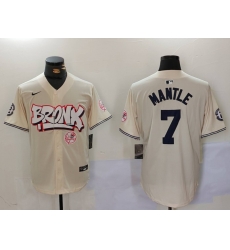 Men New York Yankees 7 Mickey Mantle The Bronx Graffiti V2 Vapor Limited Stitched Baseball Jersey Men New York Yankees 7 Mickey Mantle The Bronx Graffiti V2 Vapor Limited Stitched Baseball Jersey