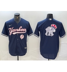 Men New York Yankees Big LOGO Navy Cool Base Stitched Baseball Jersey 3 Men New York Yankees Big LOGO Navy Cool Base Stitched Baseball Jersey 3