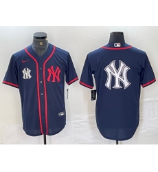 Men New York Yankees Big LOGO Navy Cool Base Stitched Baseball Jersey 7 Men New York Yankees Big LOGO Navy Cool Base Stitched Baseball Jersey 7