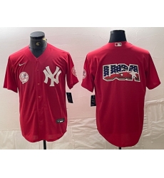 Men New York Yankees Big Logo Red Cool Base Stitched Baseball Jersey 14 Men New York Yankees Big Logo Red Cool Base Stitched Baseball Jersey 14