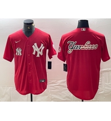 Men New York Yankees Big Logo Red Cool Base Stitched Baseball Jersey 17 Men New York Yankees Big Logo Red Cool Base Stitched Baseball Jersey 17