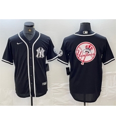 Men New York Yankees Black Team Big Logo Cool Base Stitched Baseball Jersey 1 Men New York Yankees Black Team Big Logo Cool Base Stitched Baseball Jersey 1