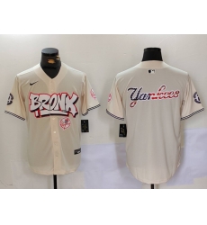 Men New York Yankees Blank Cream The Bronx Graffiti V2 Vapor Limited Stitched Baseball Jersey 3 Men New York Yankees Blank Cream The Bronx Graffiti V2 Vapor Limited Stitched Baseball Jersey 3