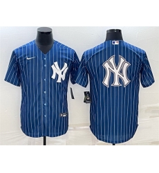 Men New York Yankees Blue Team Big Logo Cool Base Stitched Baseball Jersey Men New York Yankees Blue Team Big Logo Cool Base Stitched Baseball Jersey