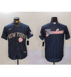 Men New York Yankees Navy Team Big Logo Cool Base Stitched Baseball Jersey 2 Men New York Yankees Navy Team Big Logo Cool Base Stitched Baseball Jersey 2