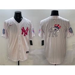 Men New York Yankees Team Big Logo Pink With Patch Limited Stitched Baseball Jersey 002