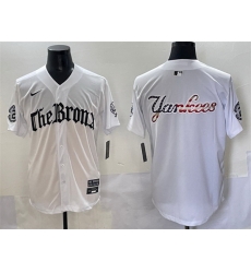 Men New York Yankees Team Big Logo White  27Gothic Legacy Edition 27 Vapor Premier Limited Stitched Baseball Jersey 002