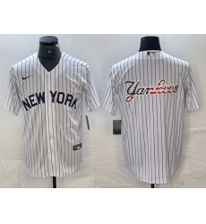 Men New York Yankees Team Big Logo White Cool Base Stitched Baseball Jersey 4 Men New York Yankees Team Big Logo White Cool Base Stitched Baseball Jersey 4