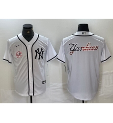 Men New York Yankees White Team Big Logo Cool Base Stitched Baseball Jersey 5 Men New York Yankees White Team Big Logo Cool Base Stitched Baseball Jersey 5