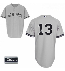 Mens Majestic New York Yankees 13 Alex Rodriguez Authentic Grey Road Autographed MLB Jersey Mens Majestic New York Yankees 13 Alex Rodriguez Authentic Grey Road Autographed MLB Jersey