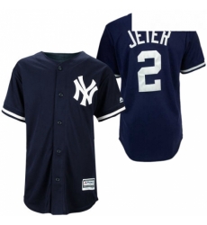 Mens Majestic New York Yankees 2 Derek Jeter Authentic Navy Blue MLB Jersey Mens Majestic New York Yankees 2 Derek Jeter Authentic Navy Blue MLB Jersey