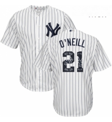 Mens Majestic New York Yankees 21 Paul ONeill Authentic White Team Logo Fashion MLB Jersey Mens Majestic New York Yankees 21 Paul ONeill Authentic White Team Logo Fashion MLB Jersey