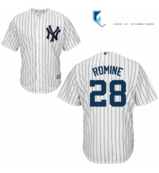 Mens Majestic New York Yankees 28 Austin Romine Replica White Home MLB Jersey Mens Majestic New York Yankees 28 Austin Romine Replica White Home MLB Jersey