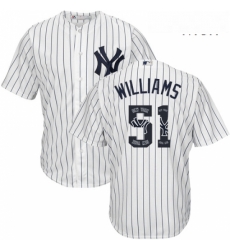 Mens Majestic New York Yankees 51 Bernie Williams Authentic White Team Logo Fashion MLB Jersey Mens Majestic New York Yankees 51 Bernie Williams Authentic White Team Logo Fashion MLB Jersey